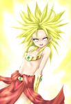  blonde_hair broly dragon_ball dragon_ball_z earrings empty_eyes flat_chest genderswap genderswap_(mtf) jewelry solo yellow_eyes 