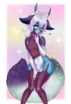  2018 anthro antlers clothing cute digital_media_(artwork) fur girly hair horn hybrid knock_kneed male mimiru(mantist) multicolored_fur panties puruniac simple_background underwear white_hair 