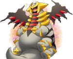  ambiguous_gender claws digital_media_(artwork) eyes_closed feral giratina legendary_pok&eacute;mon nintendo on_ice_(artist) open_mouth pok&eacute;mon pok&eacute;mon_(species) smile solo tongue video_games 