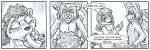  anthro banana clothed clothing colleen_(sugarnutz) comic dialogue duo english_text female flinters fluffy_bloodfang food fruit fur hair male mammal nude procyonid raccoon rodent squirrel text 