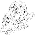 2009 amocin anthro breasts canine crimson_claw_(amocin) digital_media_(artwork) dragon duo female fox fur horn male male/female mammal nude reptile scalie sex silent_strider_(amocin) unfinished 