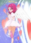  :d angel_wings blush_stickers dress hair_ornament halo haruyama_kazunori heart hugtto!_precure nono_hana open_mouth pink_eyes pink_hair precure puffy_short_sleeves puffy_sleeves short_hair short_sleeves smile solo sparkle standing standing_on_one_leg walking white_dress wings x_hair_ornament 