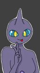  crisus female flat_chested front_view humanoid nintendo not_furry pok&eacute;mon pok&eacute;mon_(species) pok&eacute;morph shuppet shuppey_(character) simple_background smile solo spirit tagme video_games 