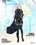  alternate_costume alternate_hair_color an-94_(girls_frontline) bangs blue_eyes blush bodysuit character_name closed_mouth combat_knife copyright_name diving_mask diving_suit duoyuanjun eyebrows_visible_through_hair full_body girls_frontline hairband holding_goggles knife knife_holster logo long_hair looking_away official_art oxygen_mask oxygen_tank sidelocks silver_hair solo standing strap swimsuit weapon weapon_bag wetsuit 