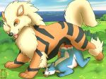  anal anal_penetration animal_genitalia animal_penis anthro anthro_on_feral arcanine bestiality big_dom_small_sub canine_penis cum cum_in_ass cum_inside cum_leaking duo erection feral knot male male/male mammal mochashep nintendo outside overweight overweight_male penetration penis pok&eacute;mon pok&eacute;mon_(species) size_difference skunk tongue tongue_out vein video_games 