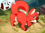  &lt;3 balls butt canine copper_(fath) cub diacordst_(artist) disney dog fox fox_and_the_hound male male/male mammal presenting presenting_hindquarters tod young 