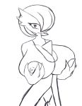  big_breasts breasts cronum female front_view gardevoir hand_on_breast holding_breast humanoid nintendo nipples not_furry nude pok&eacute;mon pok&eacute;mon_(species) pussy simple_background sketch smile solo video_games white_background 