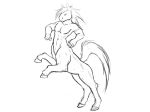  centaur cryphalen(artist) equine equine_taur horse male mammal muscular on_hind_legs sketch solo taur 