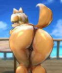  bent_over butt canine clothing female looking_back mammal swimsuit tetto 