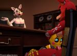  2018 3d_(artwork) animatronic anthro avian big_breasts bird breasts canine chica_(fnaf) chicken clothed clothing cum cum_in_mouth cum_inside cum_on_face dickgirl digital_media_(artwork) duo erection fellatio female five_nights_at_freddy&#039;s five_nights_at_freddy&#039;s_2 fox foxy_(fnaf) group hair intersex machine mammal mangle_(fnaf) mommafrederika nipples nude open_mouth oral penis robot sex smile source_filmmaker under_the_desk video_games 