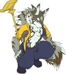  2018 anthro canine clothed clothing fur hi_na_ga hoodie male mammal open_hoodie seth_(tas) solo tokyo_afterschool_summoners 
