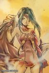  black_hair breasts cape commentary_request dress eyepatch gloves kanon_(wild_arms_2) link_(aa30) long_hair microdress short_dress sidelocks sleeveless sleeveless_dress solo wild_arms wild_arms_2 