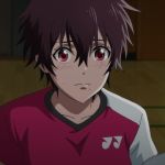  1girl aragaki_nagisa blush breasts brown_hair hanebado! mole mole_under_mouth red_eyes short_hair spiky_hair tears tomboy 