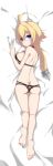  1girl ahoge ass blazblue blonde_hair blue_eyes braid breasts butt_crack dakimakura es_(xblaze) hair_between_eyes hair_ornament huge_ahoge kaname_nagi large_breasts long_hair single_braid underwear xblaze xblaze_code:_embryo 