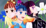  3girls belvera lara_(mothra) moll mothra_(series) multiple_girls shobijin siblings sisters toho_(film_company) twins 