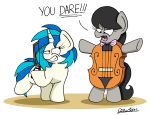  ! 2018 angry black_hair blue_hair bobthedalek bow_(stringed_instrument) bow_tie cello cutie_mark dialogue duo earth_pony english_text equine eyelashes female feral friendship_is_magic grin hair hi_res holding_musical_instrument holding_object hooves horn horse long_hair mammal multicolored_hair musical_instrument my_little_pony octavia_(mlp) open_mouth pony redraw shadow short_hair signature simple_background smile standing teeth text tongue transformation two_tone_hair unicorn vinyl_scratch_(mlp) white_background 