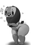  &lt;3 2018 alternate_version_at_source ambiguous_gender animate_inanimate anthro beady_eyes blush bunihud butt butt_freckles canine cute dog eyelashes floppy_ears freckles holding_ears leaning leaning_forward long_ears mammal motion_lines navel nintendo nintendo_switch open_mouth short_stack slightly_chubby smile solo standing switch_dog tailwag teeth thick_thighs tongue video_games wide_hips 