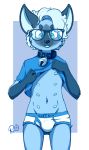  anthro bell_collar briefs bulge cat child clothed clothing clothing_lift collar cub eyewear feline glasses male mammal monochrome multi_nipple nipples roger_the_cat shirt shirt_lift solo standing underwear young 