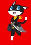  5 cat feline mammal megami_tensei melee_weapon morgana_(persona) persona persona_5 sword weapon 