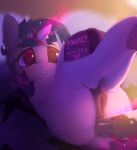  &lt;3 &lt;3_eyes 2018 anal anal_penetration anatomically_correct anatomically_correct_pussy animal_genitalia animal_penis book dildo english_text equine equine_penis female friendship_is_magic hair horn lunarmarshmallow mammal masturbation my_little_pony penetration penis pussy reading sex_toy solo solo_focus text twilight_sparkle_(mlp) unicorn 