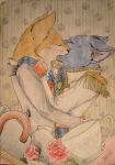  baron_humbert_von_gikkingen cane cat cup feline flower gentleman ghibli grass hat hug kissing male male/male mammal passion plant prince prince_lune rose royalty sivthewolf_(artist) tea_cup the_cat_returns top_hat 