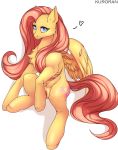  &lt;3 2018 absurd_res animal_genitalia animal_pussy blue_eyes chest_tuft clitoris cutie_mark equine equine_pussy eyelashes feathered_wings feathers female feral fluttershy_(mlp) friendship_is_magic fur hair hi_res hooves kuroran long_hair looking_at_viewer mammal my_little_pony nude pegasus pink_hair pubes pussy shadow simple_background smile solo text tuft white_background wings yellow_feathers 