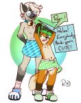  anthro canine cat clothed clothing corgi crossdressing cub diaper dog eyewear feline footwear girly glasses male mammal roger_the_cat shoes siamese skirt topless young 