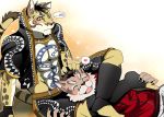  &lt;3 2017 abs anthro bearlovestiger13 black_nose blush cat claws clothed clothing clouded_leopard duo feline likulau male mammal muscular muscular_male nekojishi open_mouth pecs shu-chi smile tattoo teeth 