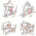  &lt;3 blush breasts couple_(disambiguation) cum cum_in_mouth cum_inside duo erection eyes_closed fellatio female fur hand_on_head happy headpat holding_penis lagomorph male mammal moan nude open_mouth oral orgasm panken penis rabbit sex simple_background teeth white_background 