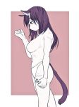  anthro blood breasts cat clothing digital_media_(artwork) featureless_breasts feline female fur hair inner_ear_fluff long_hair mammal nzuuure panties purple_hair razor red_eyes solo standing underwear whiskers white_fur 