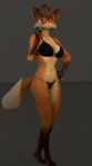  3d_(artwork) anthro anthrofied bra breasts brown_eyes canine clothing digital_media_(artwork) fan_character female fox hi_res lipstick lusty_lizard makeup mammal red_lips solo source_filmmaker underwear 