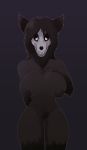  anthro big_breasts black_fur breasts canine female fur hair mammal monster nude pussy scp-1471 scp_foundation simple_background skull solo unknown_artist 