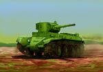  bt-7 caterpillar_tracks commentary_request ground_vehicle highres military military_vehicle millipen_(medium) motor_vehicle no_humans original soviet soviet_union tank traditional_media 