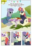  clothed clothed_feral clothing comic dialogue earth_pony english_text equine eyewear female feral friendship_is_magic glasses hair horn horse mammal maud_pie_(mlp) moondancer_(mlp) my_little_pony oral_vore outside pony sweater teabucket_(artist) text unicorn vore 