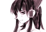  bow crying crying_with_eyes_open hair_bow hakurei_reimu monochrome solo tears tima touhou 