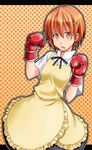  alto-00 apron boxing_gloves hair_ornament hairclip highres inami_mahiru orange_eyes orange_hair solo waitress working!! 
