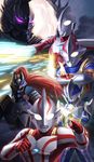  empera_seijin glowing glowing_eyes highres hokuto_shinken hunter_knight_tsurugi monster multiple_boys ultra_series ultraman_hikari ultraman_mebius ultraman_mebius_(series) zamshaa zoffy_(ultra_series) 