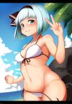  bikini cleavage konpaku_youmu moyashi_baasuto swimsuits touhou wardrobe_malfunction 