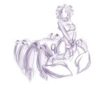  arthropod cancer clothed clothing crab crustacean female hair marine monster_girl_(genre) smile solo taur unknown_artist 