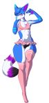  anthro blush bourbon._(artist) bulge canid canine clothed clothing crossdressing girly legwear looking_at_viewer male mammal solo standing thigh_highs underwear wide_hips 