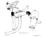  anthro bottomless cat clothed clothing feline female ink invalid_tag lionclaw1 mammal monochrome nude pussy skateboard sport 