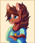  2017 anthro blue_eyes bojack_horseman brown_hair clothed clothing digital_media_(artwork) ear_piercing equine eyebrows eyelashes female hair hollyhock_manheim-mannheim-guerrero-robinson-zilberschlag-hsung-fonzerelli-mcquack horse mammal piercing plaguedogs123 smile solo 