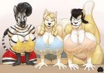  &quot;big_mama&quot;_rosie_(blackfox85) anthro big_breasts blackfox85 breasts cleavage clothed clothing equine eyewear feline female glasses group huge_breasts kimber_(blackfox85) kitty_vanilji lion mammal mature_female panties shirt t-shirt underwear zebra 