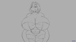  animated anthro big_breasts bouncing_breasts breasts clothed clothing female greyscale huge_breasts koopa looking_at_viewer mario_bros monochrome nintendo scalie slightly_chubby solo standing thick_thighs tinder video_games voluptuous 