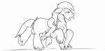  animated balls belly_riding bound braeburn_(mlp) equine friendship_is_magic horse male male/male mammal monochrome my_little_pony oral promontory_(mlp) sidekick 