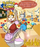  anthro big_breasts breast_suck breastfeeding breasts clothing crossover detailed_background dialogue english_text female gloves group hi_res kurvylass lagomorph mammal marill mature_female nintendo pok&eacute;mon pok&eacute;mon_(species) rabbit sonic_(series) sucking text thick_thighs togepi vanilla_the_rabbit video_games wide_hips 