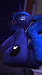  2018 3d_(artwork) anthro anthrofied areola bed big_breasts big_butt blue_eyes blue_hair blue_theme breasts butt digital_media_(artwork) equine female friendship_is_magic hair horn looking_at_viewer lunar57 mammal my_little_pony nipples nude princess_luna_(mlp) solo source_filmmaker sparkles unicorn 