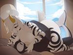  anthro bed big_breasts blush breasts caprine cetacean duo facial_piercing female goat horn male male/female mammal marine markings nipple_piercing nipples nose_piercing nude orca piercing septum_piercing sex slightly_chubby sukebepanda thick_thighs whale 
