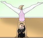  2018 abby_doug anthro ballerina ballet camel_toe canine clothed clothing cub digital_media_(artwork) female flat_chested fur hair handstand leotard looking_at_viewer mammal mcfly0crash open_mouth smile solo spread_legs spreading upside_down young 