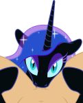  2018 alpha_channel ambiguous_gender bestiality blue_eyes blue_hair cosmic_hair duo equine fellatio feral friendship_is_magic grypher hair horn human human_on_feral interspecies looking_at_viewer male mammal my_little_pony nightmare_moon_(mlp) oral saliva sex simple_background slit_pupils transparent_background unicorn 